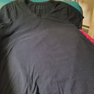 Champion Black Crew Neck Gym XL  60% Cotton 40% Poly Tee 18" Pit To Pit